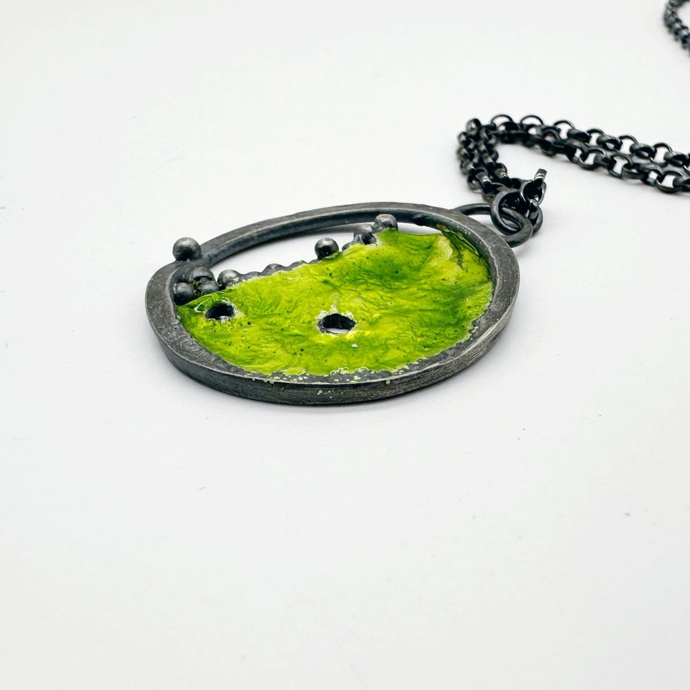 Molten Silver and Enamel Necklace - MaisyPlum
