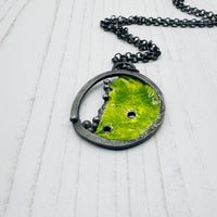 Molten Silver and Enamel Necklace - MaisyPlum