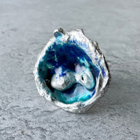Molten Sterling Silver Enamel Lapel Pin - Handmade Jewellery - MaisyPlum