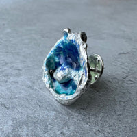 Molten Sterling Silver Enamel Lapel Pin - Handmade Jewellery - MaisyPlum
