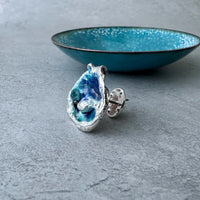 Molten Sterling Silver Enamel Lapel Pin - Handmade Jewellery - MaisyPlum