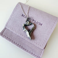 Molten Sterling Silver Heart Pendant - MaisyPlum