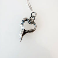 Molten Sterling Silver Heart Pendant - MaisyPlum