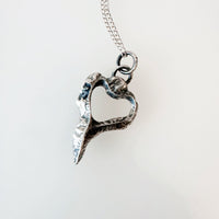 Molten Sterling Silver Heart Pendant - MaisyPlum