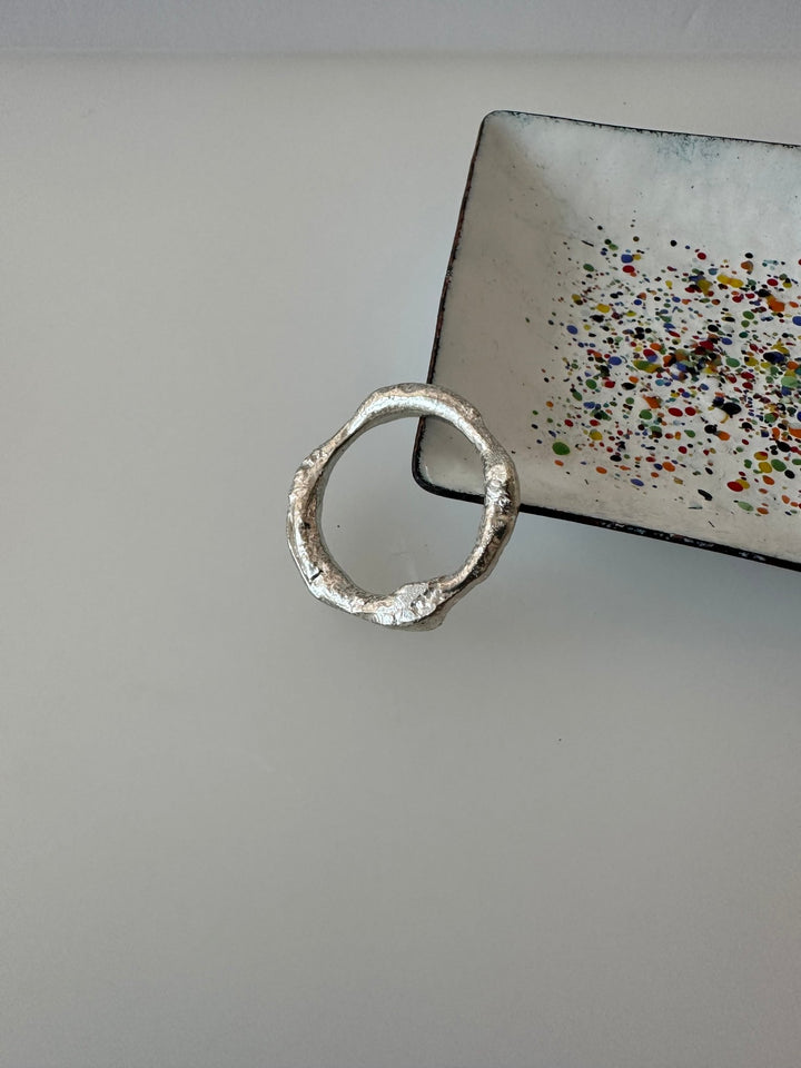 Molten Sterling Silver Ring Band - MaisyPlum