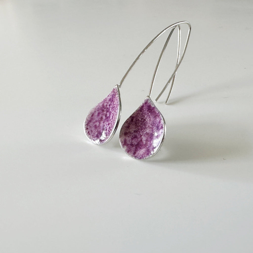Sterling Silver Enamel Teardrop Earrings - MaisyPlum