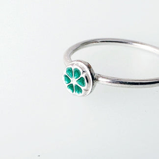 Pinwheel Silver Enamel Stacking Ring - MaisyPlum – MaisyPlum