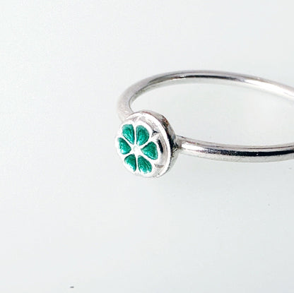 Pinwheel Silver Enamel Stacking Ring - MaisyPlum – MaisyPlum