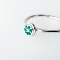Pinwheel Silver Enamel Stacking Ring - MaisyPlum
