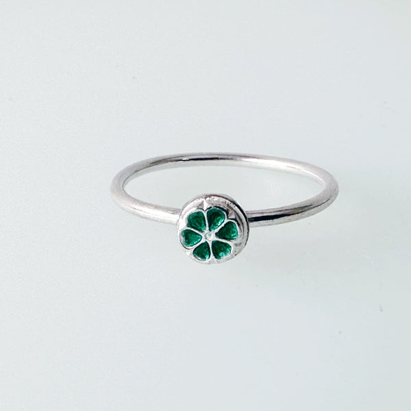 Pinwheel Silver Enamel Stacking Ring - MaisyPlum – MaisyPlum