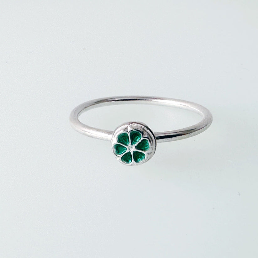 Pinwheel Silver Enamel Stacking Ring - MaisyPlum – MaisyPlum