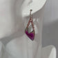 Irregular Triangle Earrings - Purple