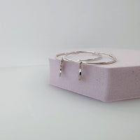 Silver Moon Hoop Earrings - MaisyPlum