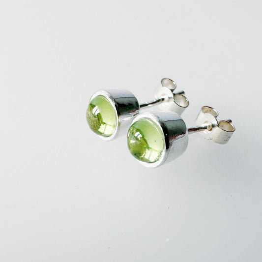 Sterling Silver and Peridot Stud Earrings - MaisyPlum