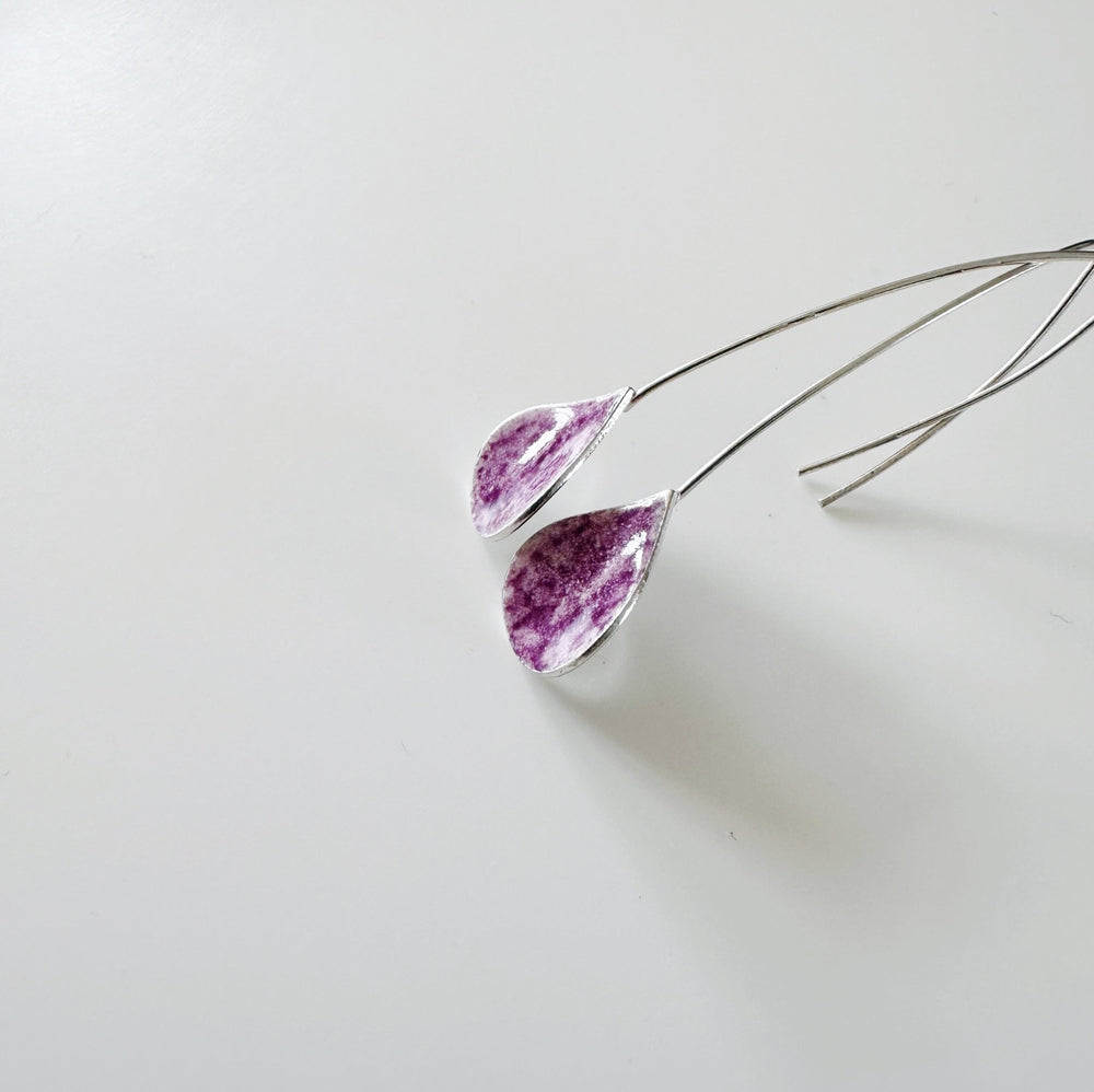 Sterling Silver Enamel Teardrop Earrings - MaisyPlum