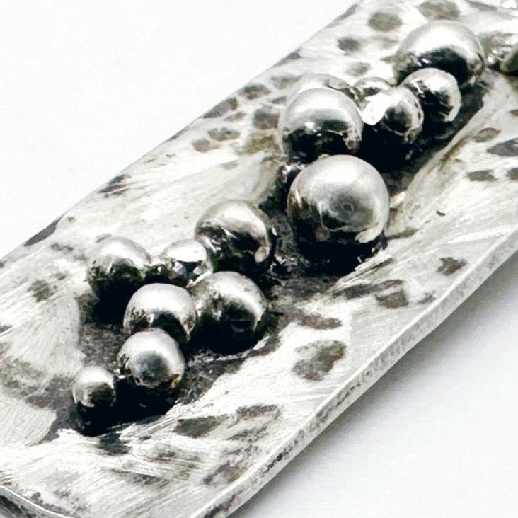 Sterling Silver Granulation Pendant - Textured Handmade Necklace - MaisyPlum