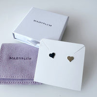 Sterling Silver Heart Stud Earrings - MaisyPlum