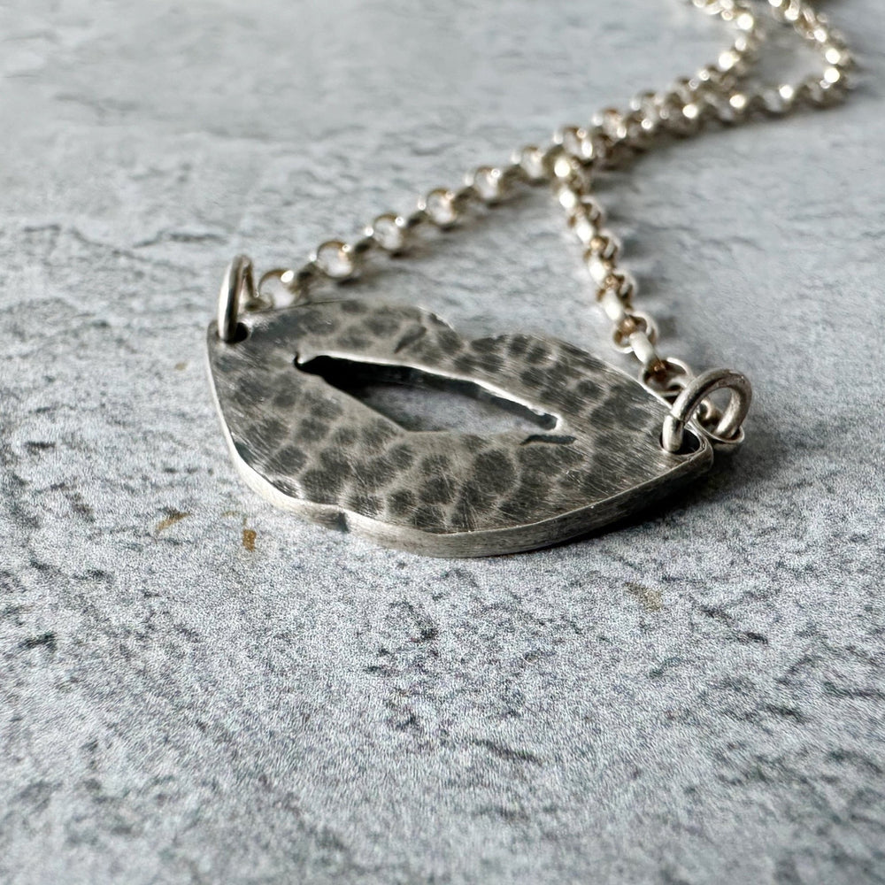 Sterling Silver Lips Necklace - MaisyPlum