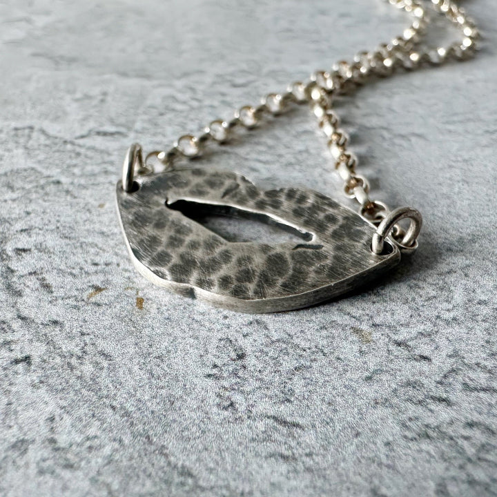 Sterling Silver Lips Necklace - MaisyPlum