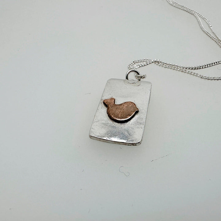 Sterling Silver Tag Necklace - Robin - MaisyPlum