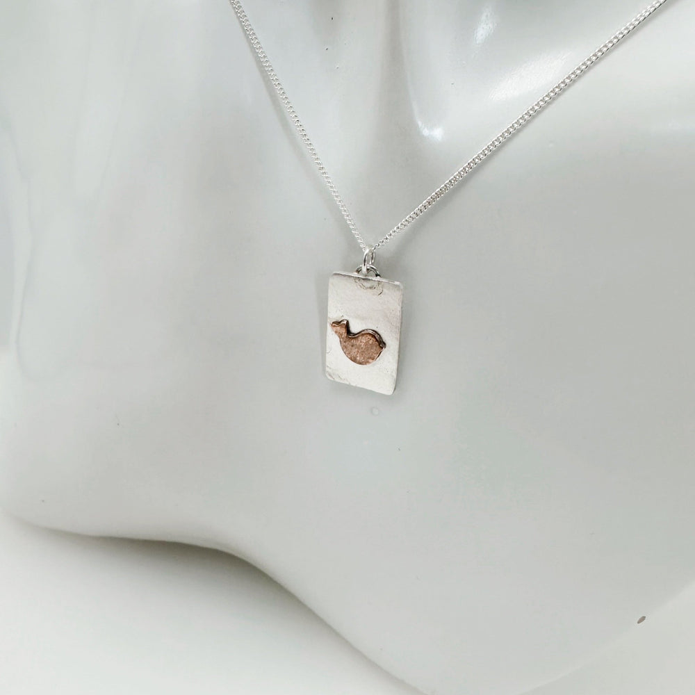 Sterling Silver Tag Necklace - Robin - MaisyPlum