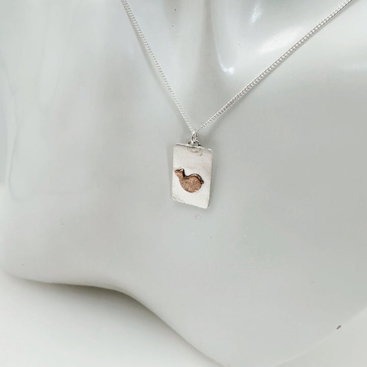 Sterling Silver Tag Necklace - Robin - MaisyPlum