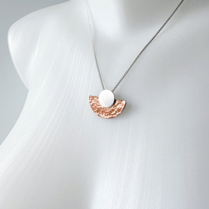 Sun and Moon Mixed Metal Necklace - MaisyPlum