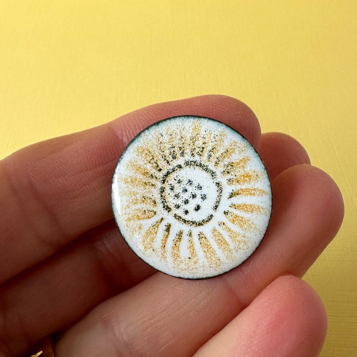 Sunflower Enamel Brooch Pin - MaisyPlum