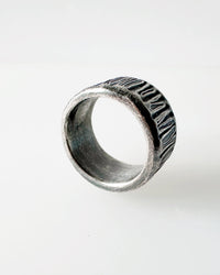 Textured Sterling Silver Ring Band - MaisyPlum