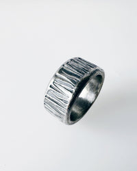 Textured Sterling Silver Ring Band - MaisyPlum