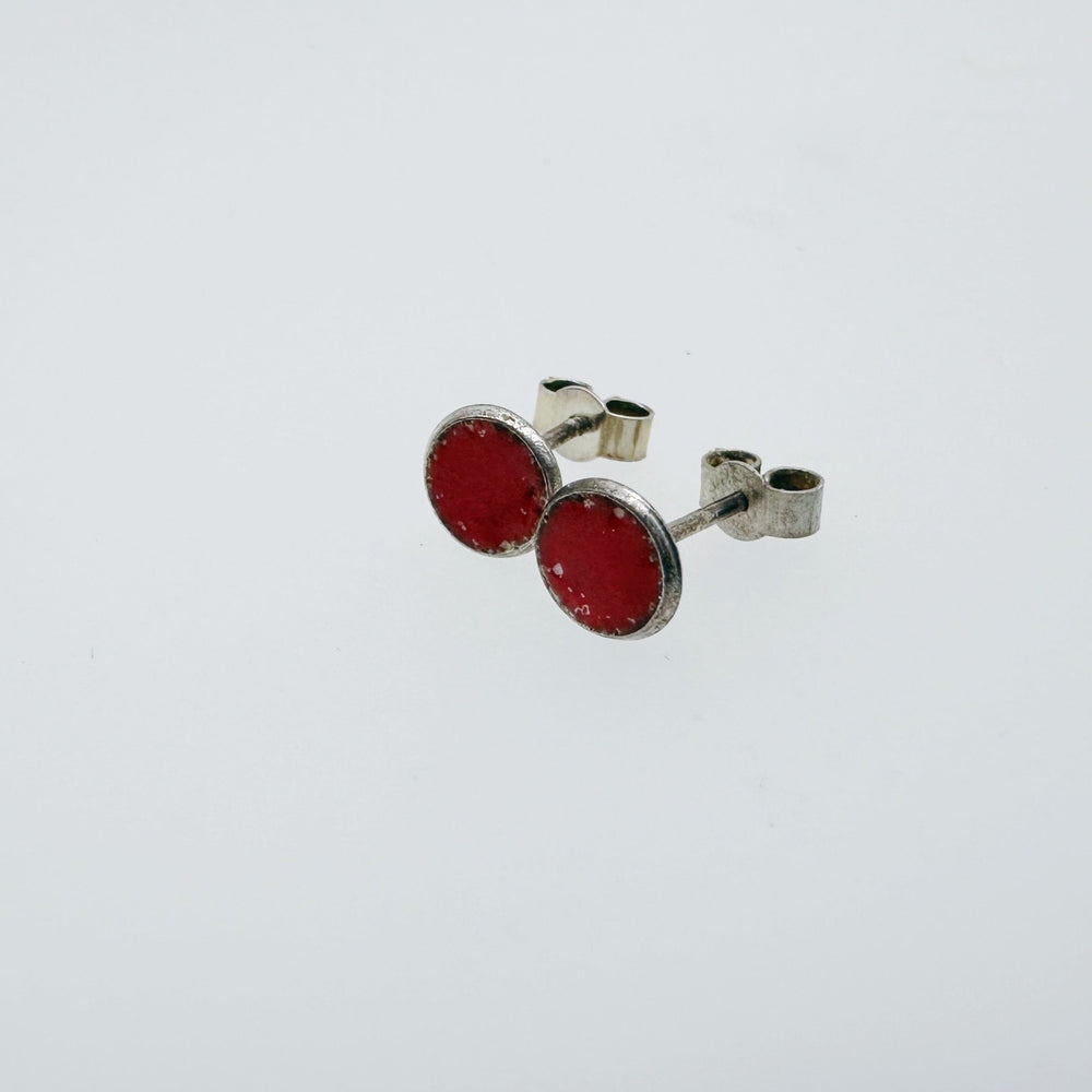 Tiny Itty Bitty Silver Enamel Studs - MaisyPlum