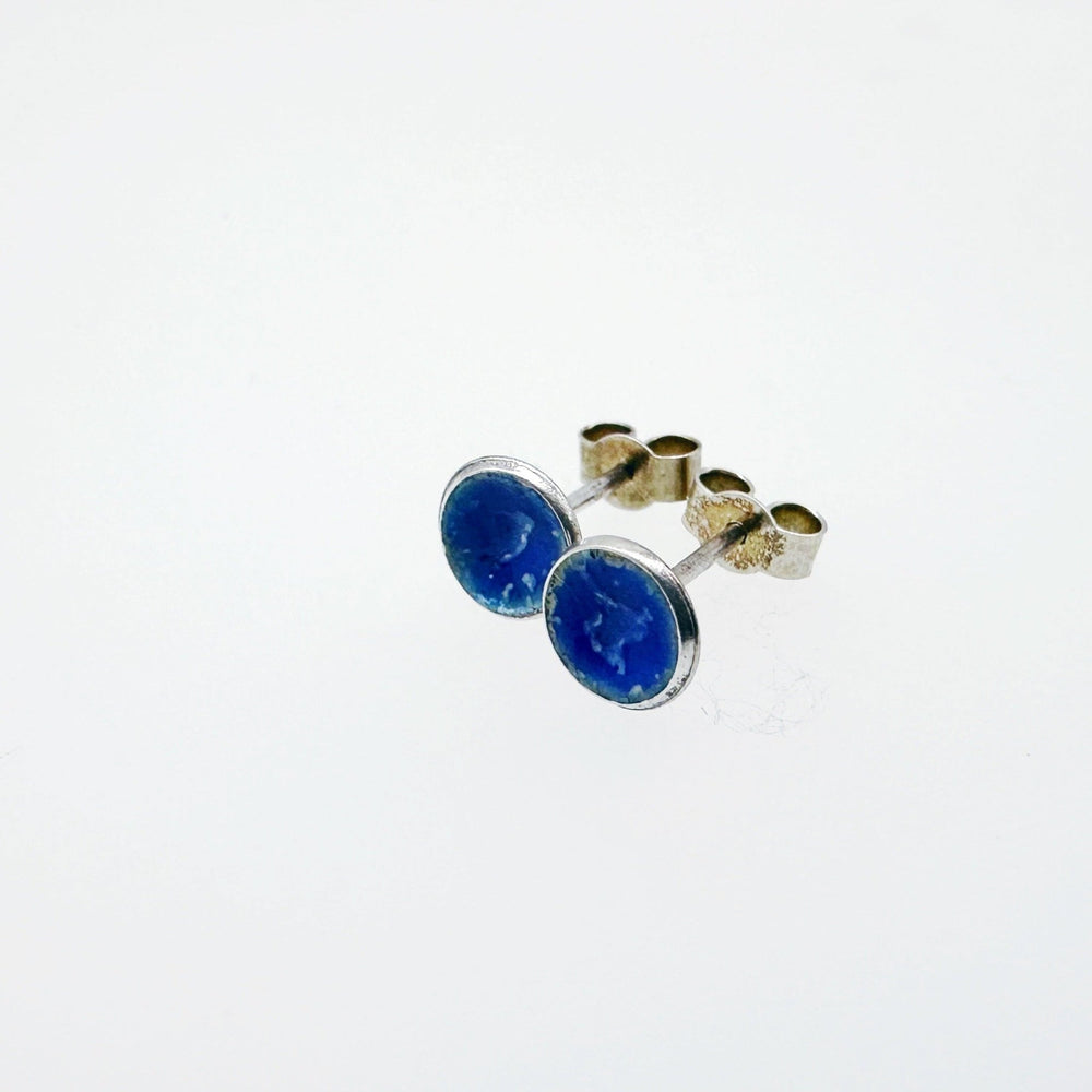 Tiny Itty Bitty Silver Enamel Studs - MaisyPlum