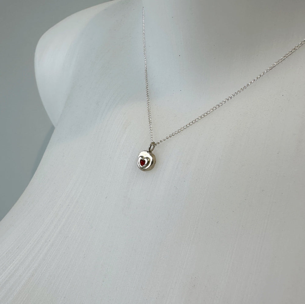 Tiny Silver Heart Pendant - MaisyPlum