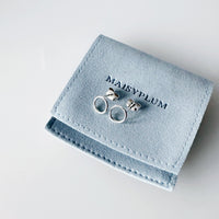 Tiny Sterling Silver Circle Earrings - MaisyPlum