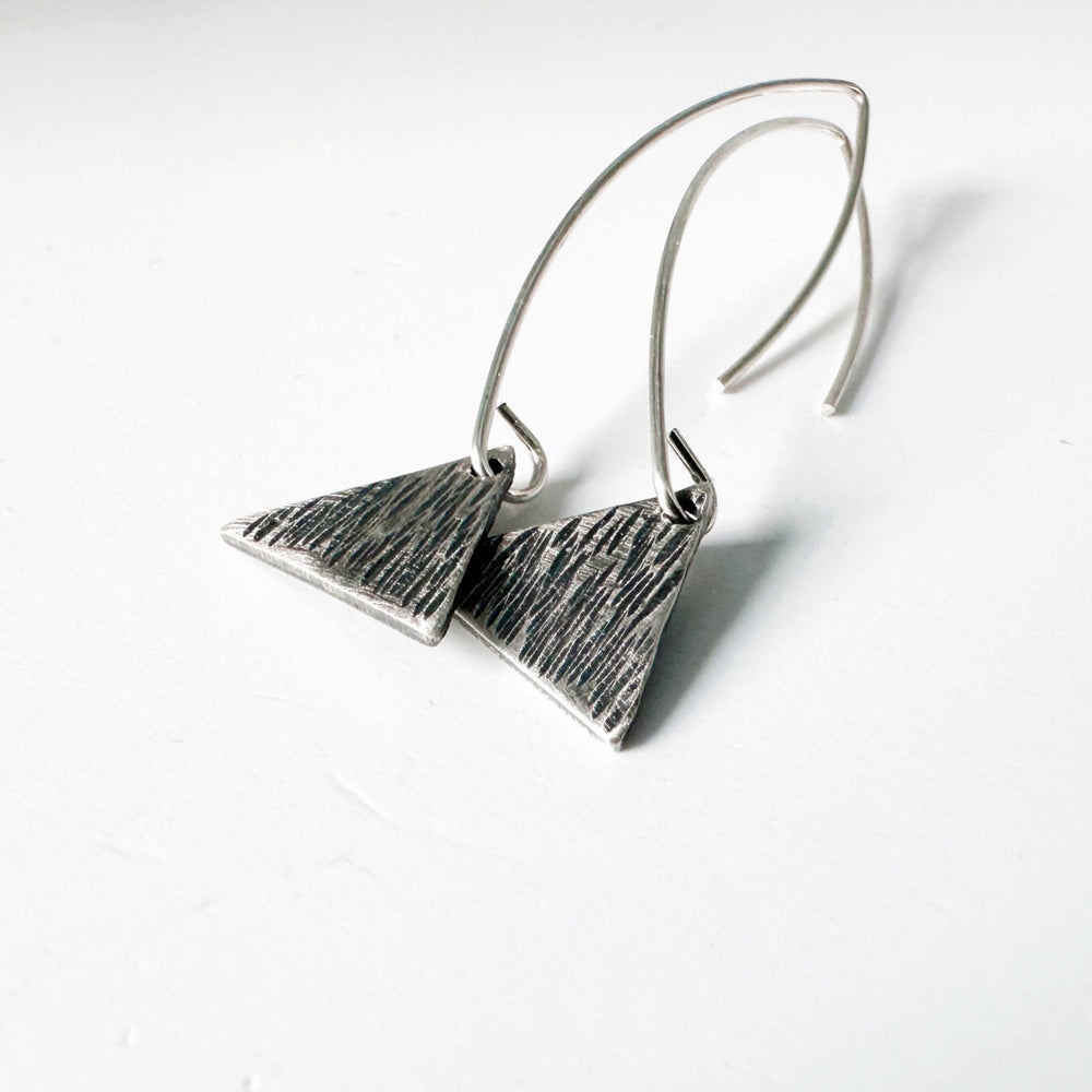 Triangle Sterling Silver Dangle Earrings - MaisyPlum