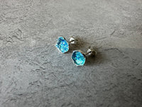 Molten Collection - Water Cast Silver & Enamel Stud Earrings