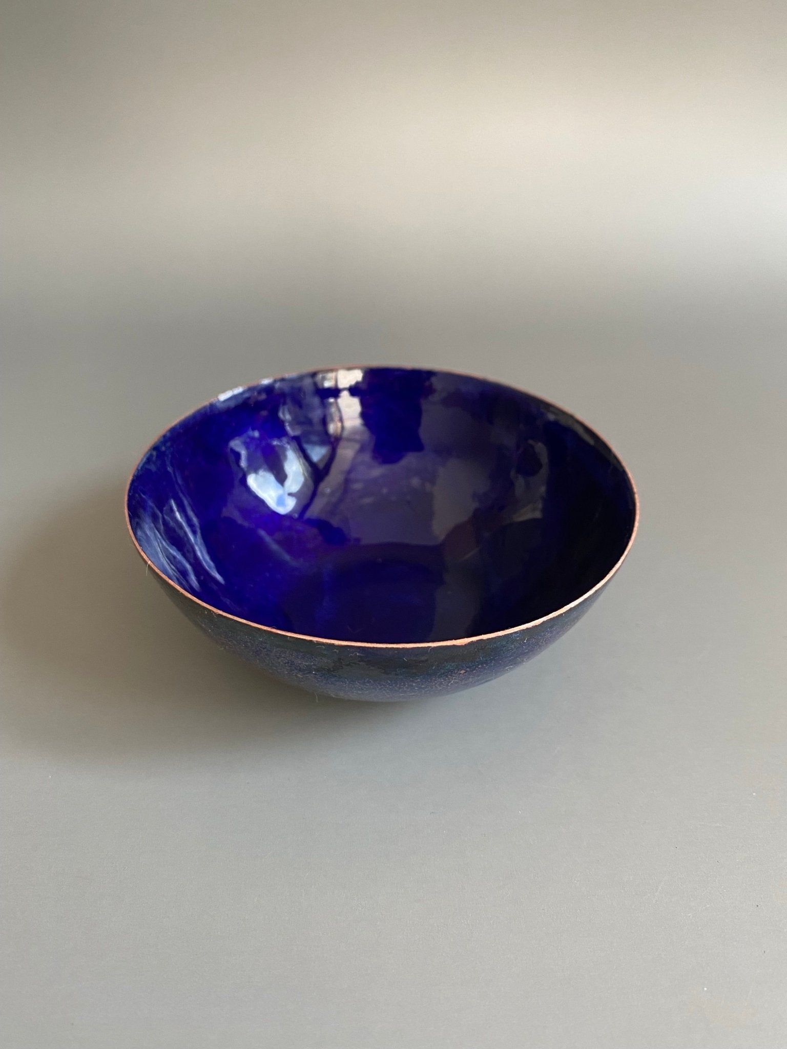 Deep Copper Enamel Bowl - Deep Blue - MaisyPlum