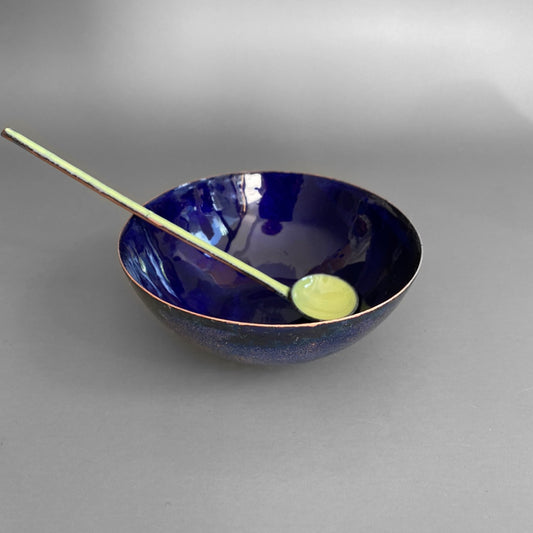 Deep Copper Enamel Bowl - Deep Blue - MaisyPlum