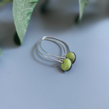 Delicate Sterling Silver and Enamel Drop Earrings - MaisyPlum