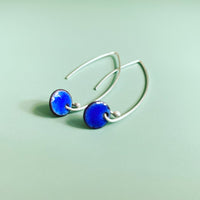 Delicate Sterling Silver and Enamel Drop Earrings - MaisyPlum