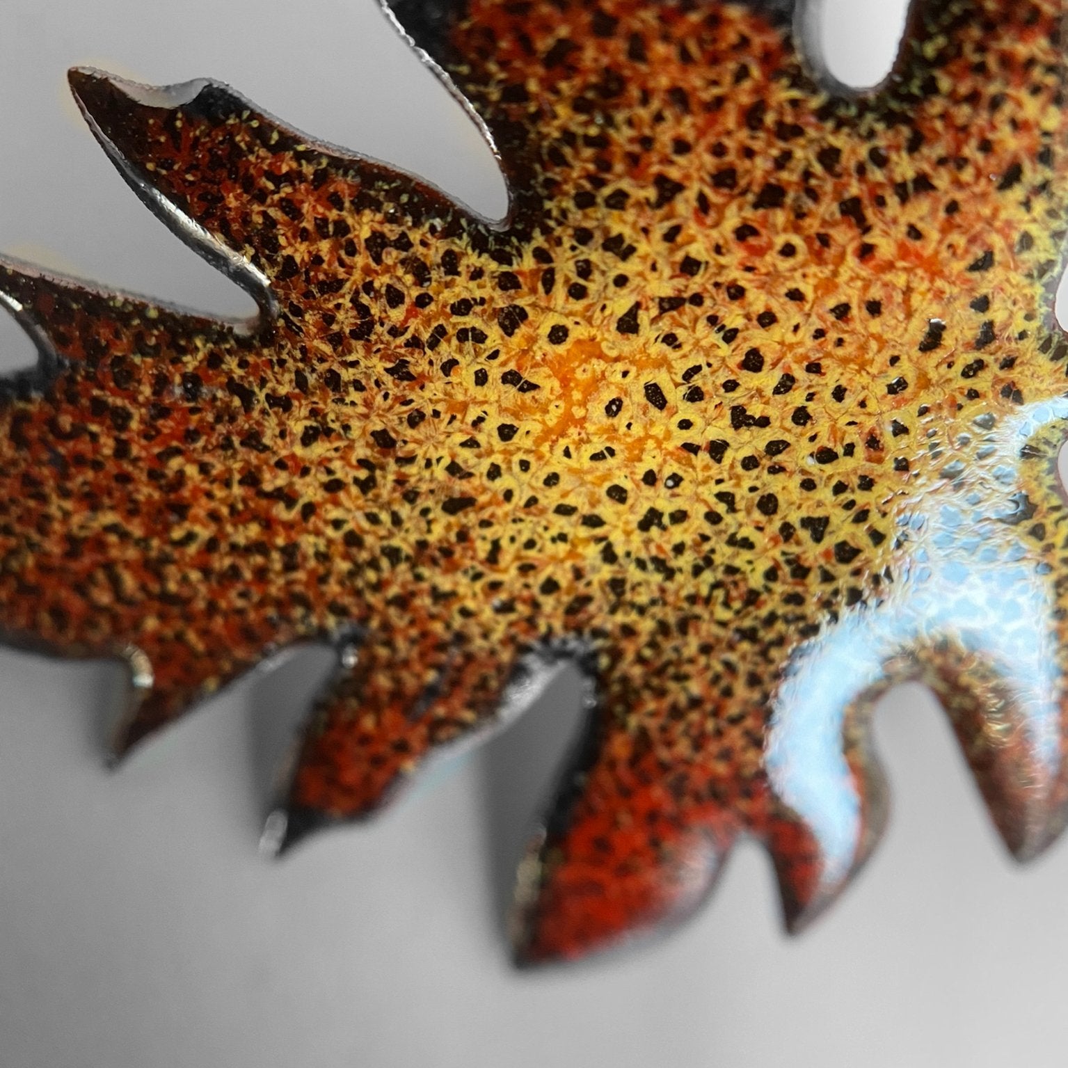 Close up of an Enamelled Leaf Brooch -  MaisyPlum