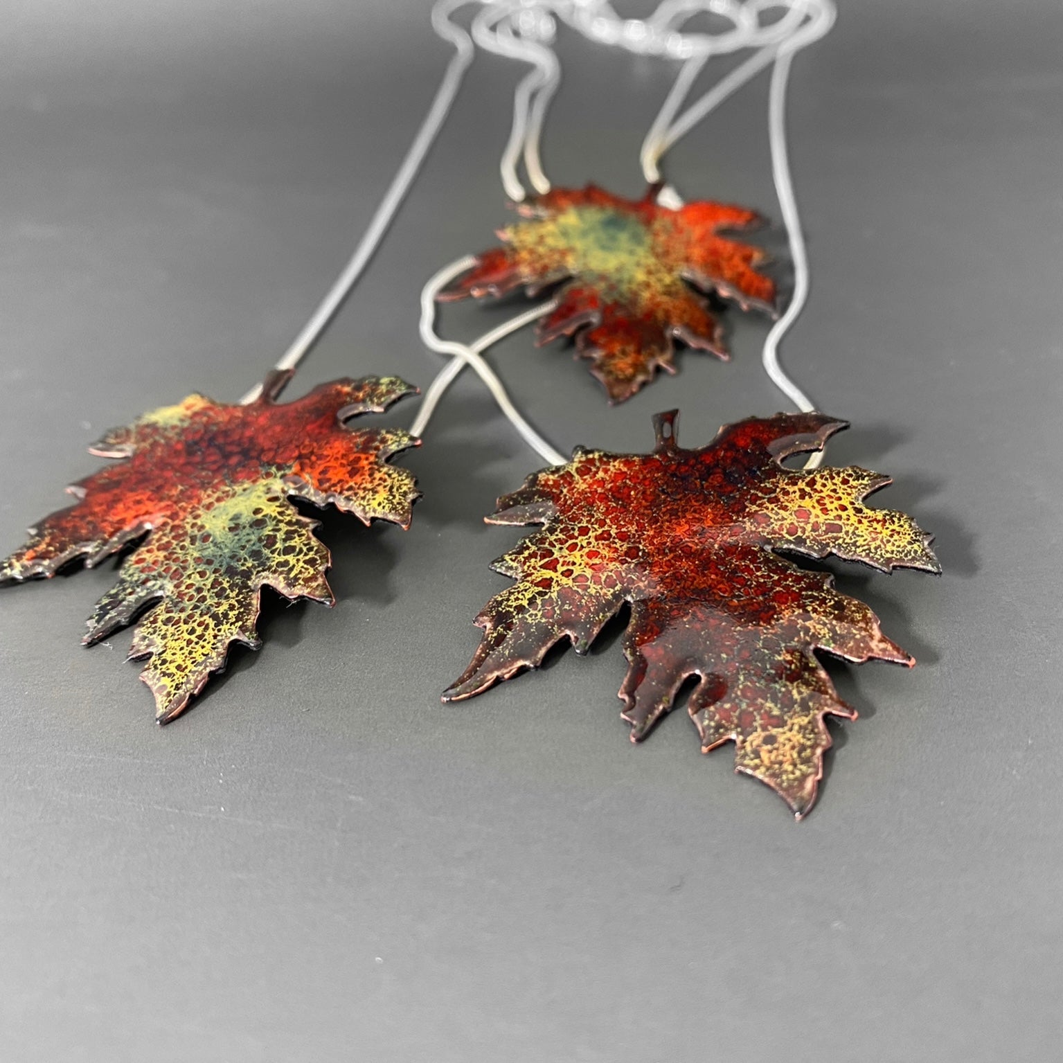 Enamel Maple Leaf Pendant - MaisyPlum