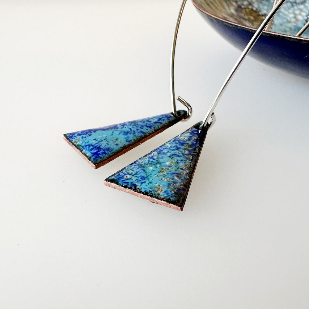 Enamel Triangle Drop Earrings - MaisyPlum