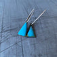Teal Enamel Triangle Drop Earrings – Stylish and Elegant Accessories