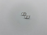 Double Silver Square Studs