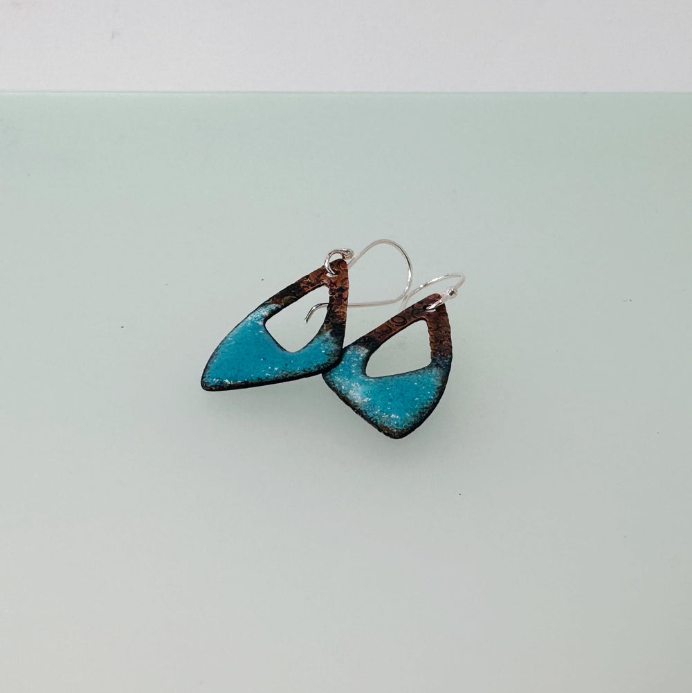 Irregular Triangle Earrings - Teal - MaisyPlum