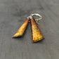 Lava Triangle Earrings in orange and yellow enamel - MaisyPlum