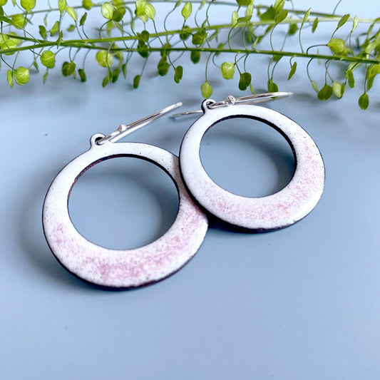 Ombre Enamel Hoop Earrings - MaisyPlum