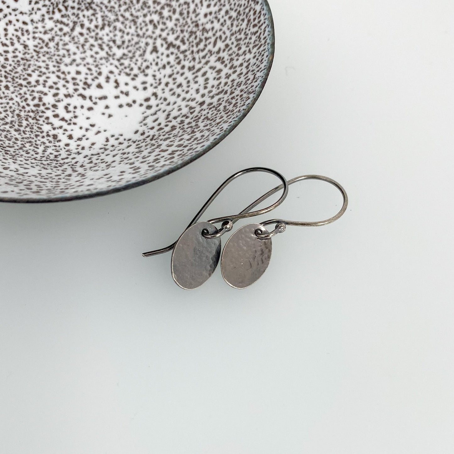 Oxidised Oval Drop Earrings - MaisyPlum