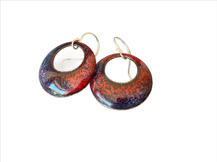 Purple and Red Hoop Earrings - MaisyPlum